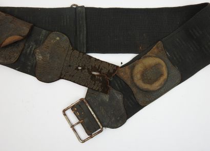 FRANCE. Ceinture d'officier en toile élastique,...