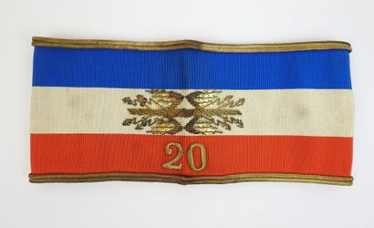 FRANCE. Brassard d'état-major du 20e Corps...