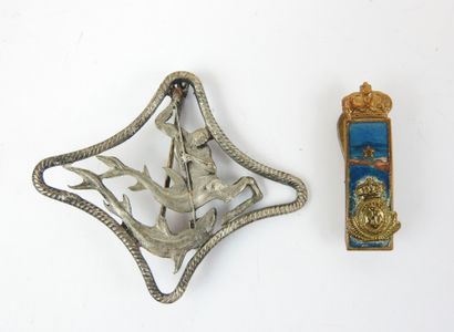 ITALIE. République sociale, insigne argenté...