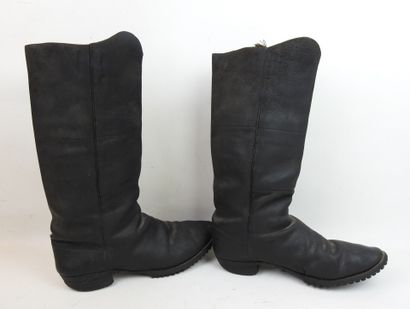 FRANCE. Paire de bottes d'officier en cuir...