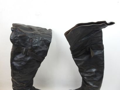 FRANCE. Paire de bottes de cavalerie hautes...