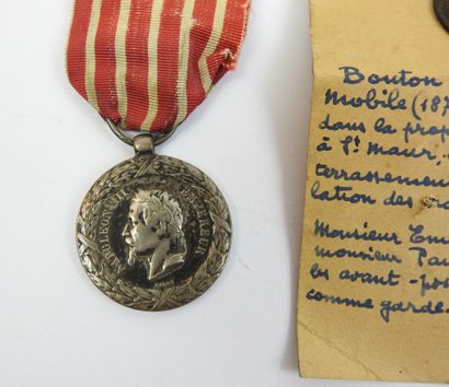 FRANCE. Médaille d'Italie en argent signée...