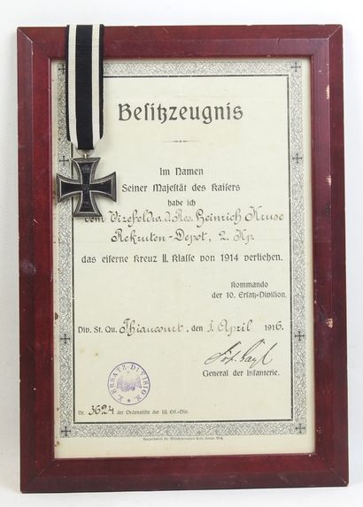 ALLEMAGNE. Croix de fer de 2e classe, fabrication...
