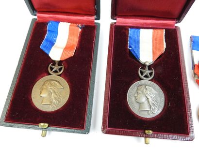 FRANCE. Lot de 6 médailles d'honneur anciennes...