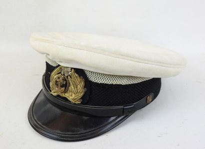 JAPON. Casquette d'été d'officier de la marine...