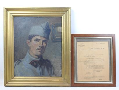 ANONYMOUS. Portrait of a soldier of the 8th...