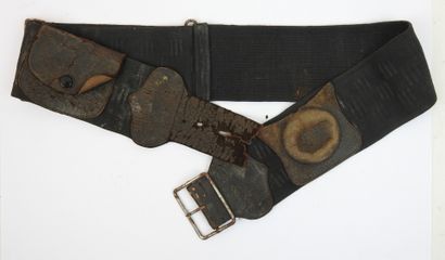 FRANCE. Ceinture d'officier en toile élastique,...