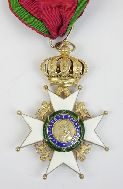SAXE. Ordre de la maison Ernestine, croix...