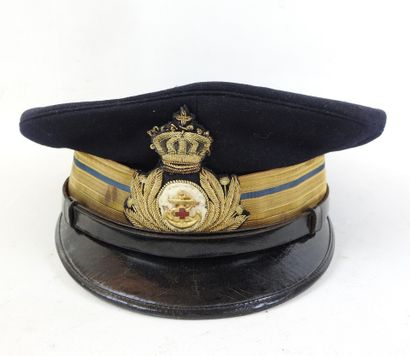 ITALIE. Casquette d'officier de santé subalterne...