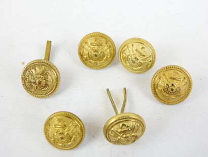 FRANCE. Marine nationale, paire de boutons...