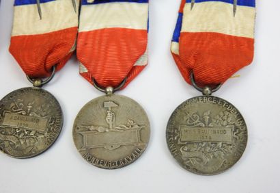 FRANCE. Lot de 6 médailles d'honneur anciennes...
