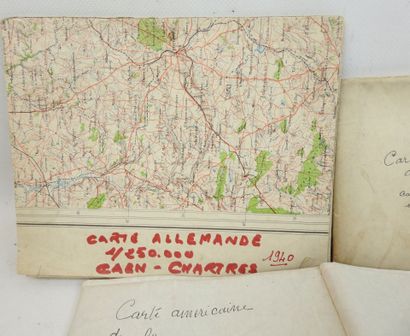 DOCUMENTS. Carte d'état-major allemande au...