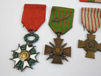 FRANCE. Set of 6 decorations of a 14-18 veteran,...