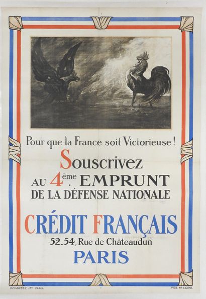AFFICHE. 4e emprunt de la défense nationale...