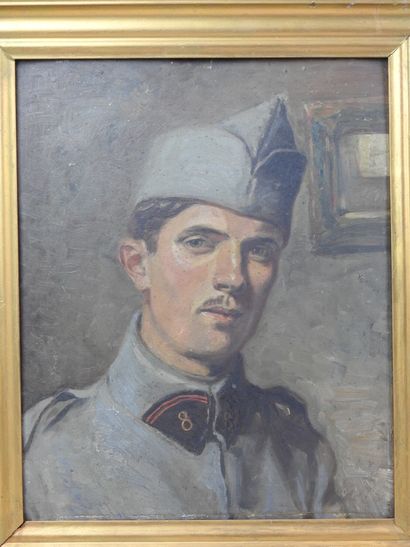 ANONYMOUS. Portrait of a soldier of the 8th...