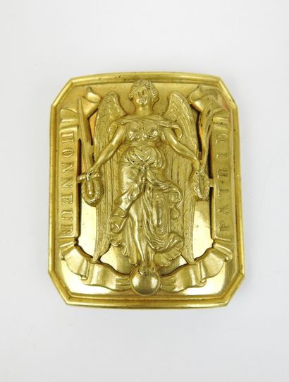FRANCE. Plaque de ceinturon d'officier modèle...
