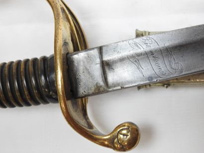 BELGIQUE. Sabre d'officier de cavalerie,...
