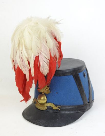 FRANCE. Shako modèle 1872 d'élève de St Cyr,...