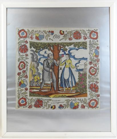 FRANCE. Handkerchief printed 