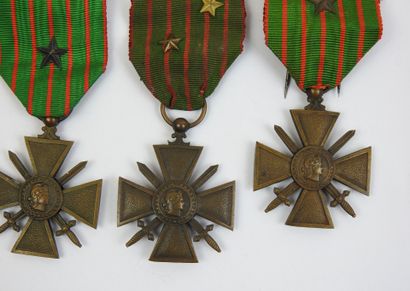 FRANCE. Suite des 4 types de croix de guerre...