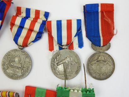 FRANCE. Lot de 10 médailles diverses, hommage...