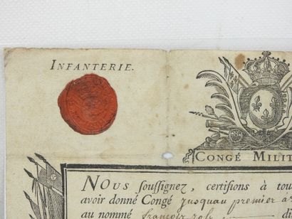 DOCUMENTS. Congé militaire avec vignette...