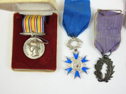 
FRANCE. Lot d'étoiles civiques, mérite social,...