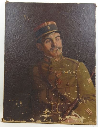 MARCO E. Portrait d'un capitaine du 2e régiment...