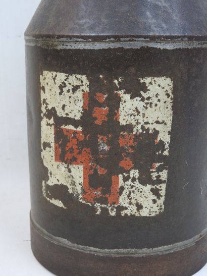 FRANCE. Tin-plated iron vessel decorated...