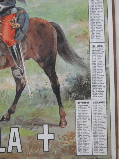 CALENDRIER RIZ LA + de 1910, carton chromolithographié...