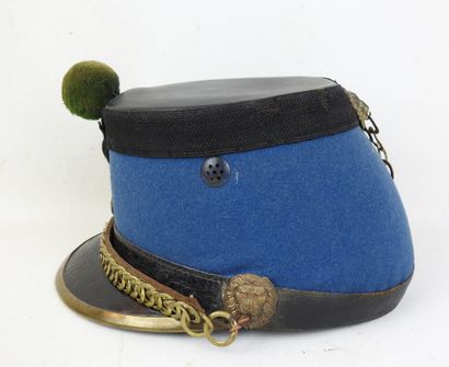 FRANCE. Shako modèle 1872 de chasseur à cheval,...