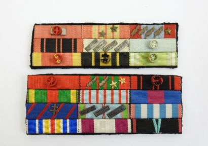 FRANCE. 2 barrettes de rubans l'une d'un...