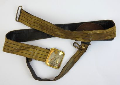 FRANCE. Ceinturon porte-épée d'officier de...