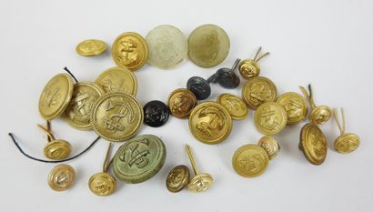ALLEMAGNE. Kriegsmarine, boutons dorés grand...