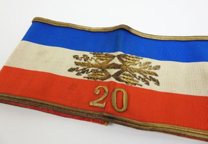 FRANCE. Brassard d'état-major du 20e Corps...