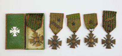 FRANCE. Suite de croix de guerre attribuées...