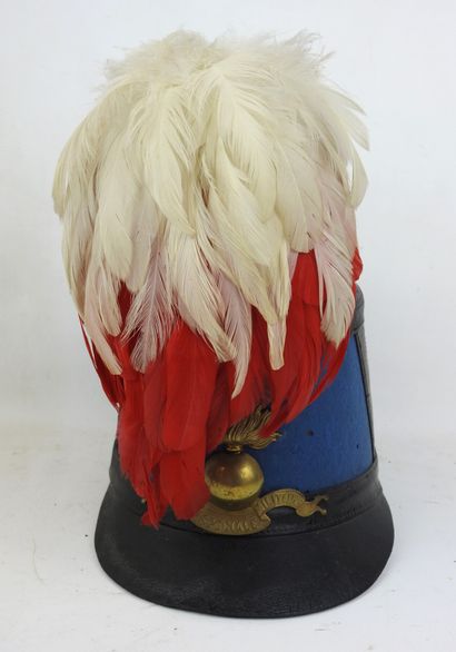 FRANCE. Shako modèle 1872 d'élève de St Cyr,...