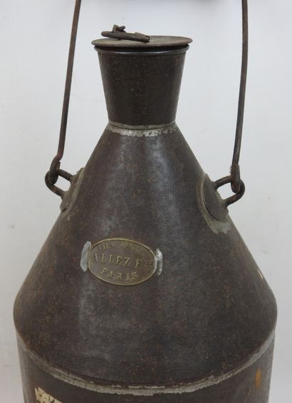 FRANCE. Tin-plated iron vessel decorated...