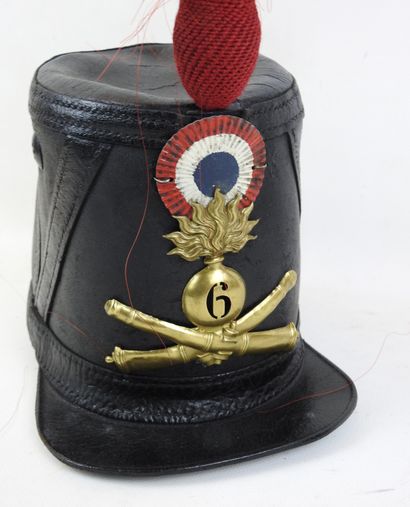 FRANCE. Shako d'artillerie modèle 1860 