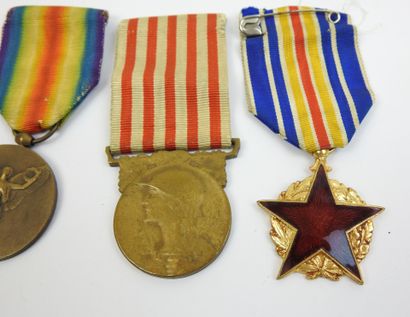 FRANCE. Set of 6 decorations of a 14-18 veteran,...