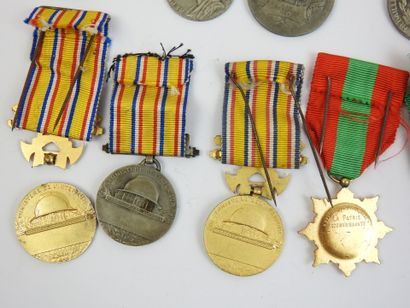 FRANCE. Lot de 10 médailles diverses, hommage...