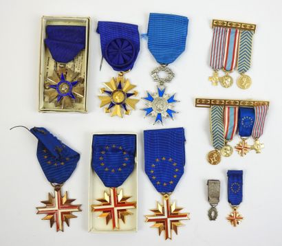 FRANCE. Lot de 6 médailles diverses, ordre...