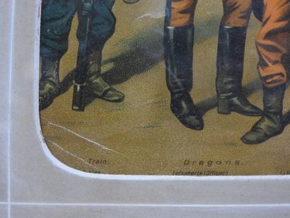 CHROMOLITHOGRAPHIE présentant l'armée française...