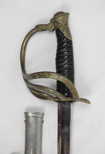 BELGIQUE. Sabre d'officier modèle 1889, garde...