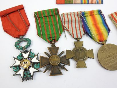 FRANCE. Set of 6 decorations of a 14-18 veteran,...