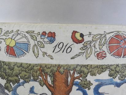 FRANCE. Handkerchief printed 