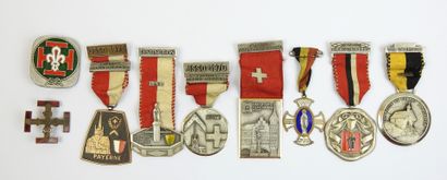 FRANCE. Lot de 8 médailles sportives suisse,...
