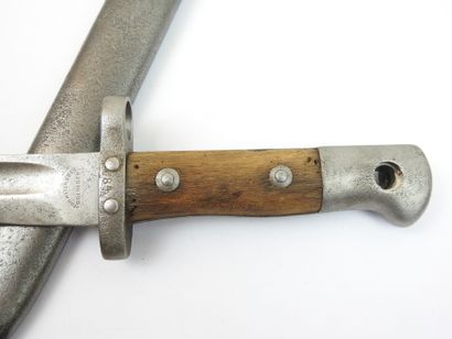 TURQUIE. Baïonnette Mauser, lame signée Weyersberg,...