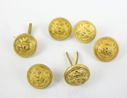 FRANCE. Marine nationale, paire de boutons...