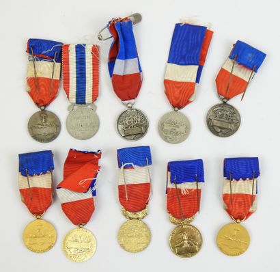 FRANCE. Lot de 10 médailles d'honneur en...